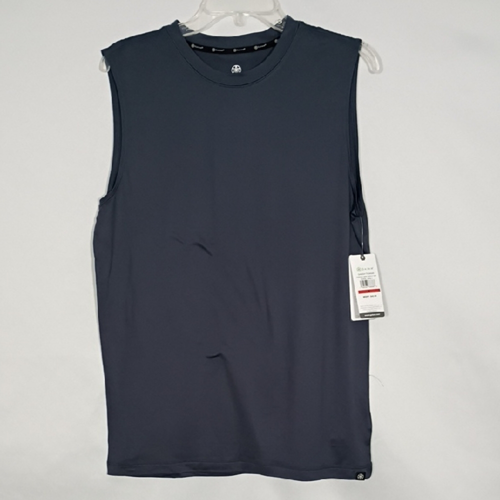 NWT GAIAM Men's Everyday Basic Muscle Tank Cool Grey Size Small Athleisure